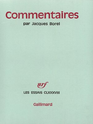 cover image of Commentaires